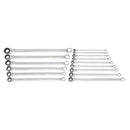 GearWrench 85985-07 15 Pc. 72-Tooth 12 Point XL GearBox Double Box Ratcheting Metric Wrench Set