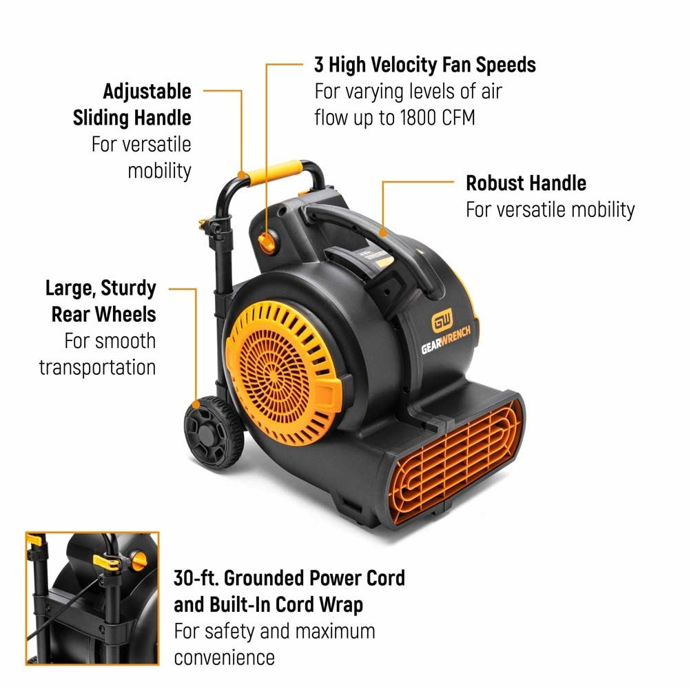 GearWrench GWAM1800 1800 CFM Industrial Air Mover - 2