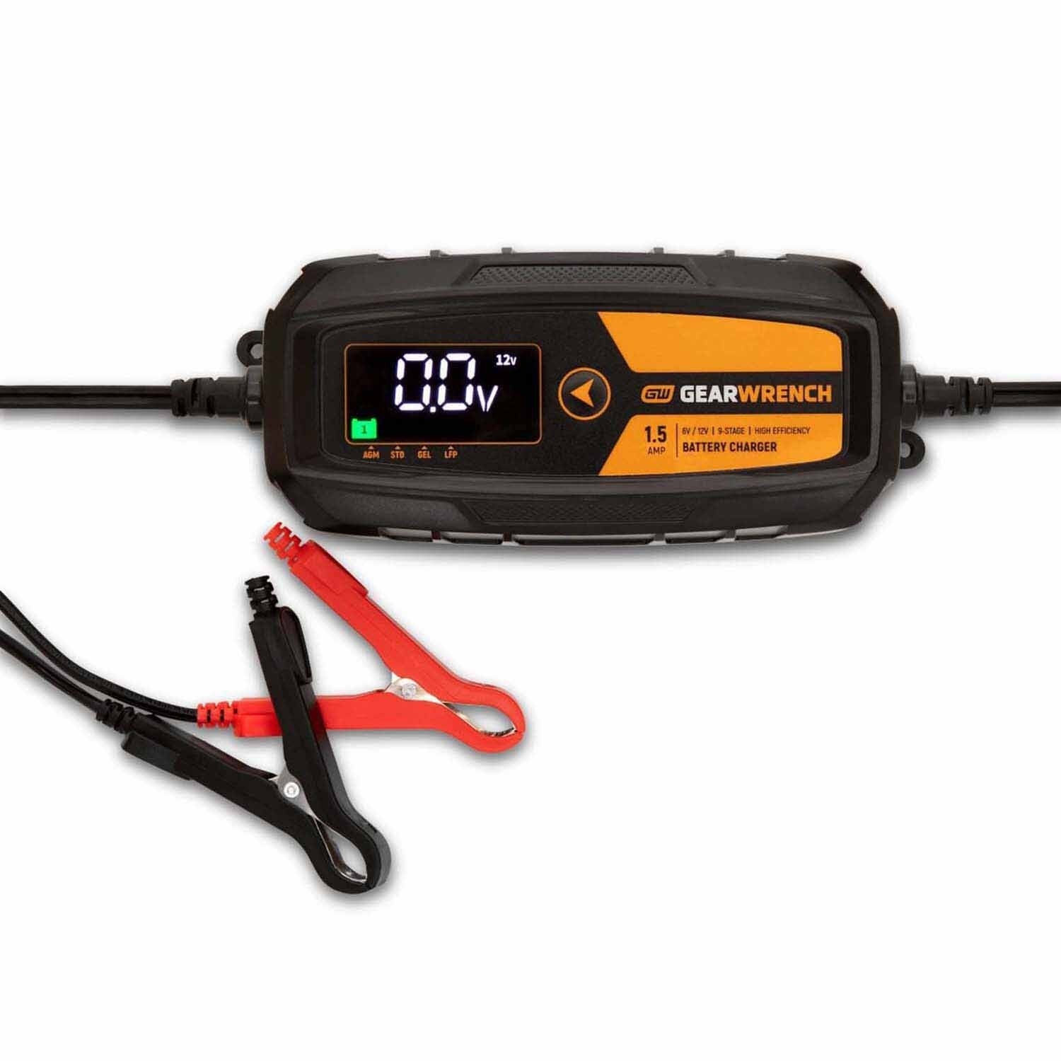 GearWrench GWBC015 1.5A 6V/12V Battery Charger and Maintainer - 2