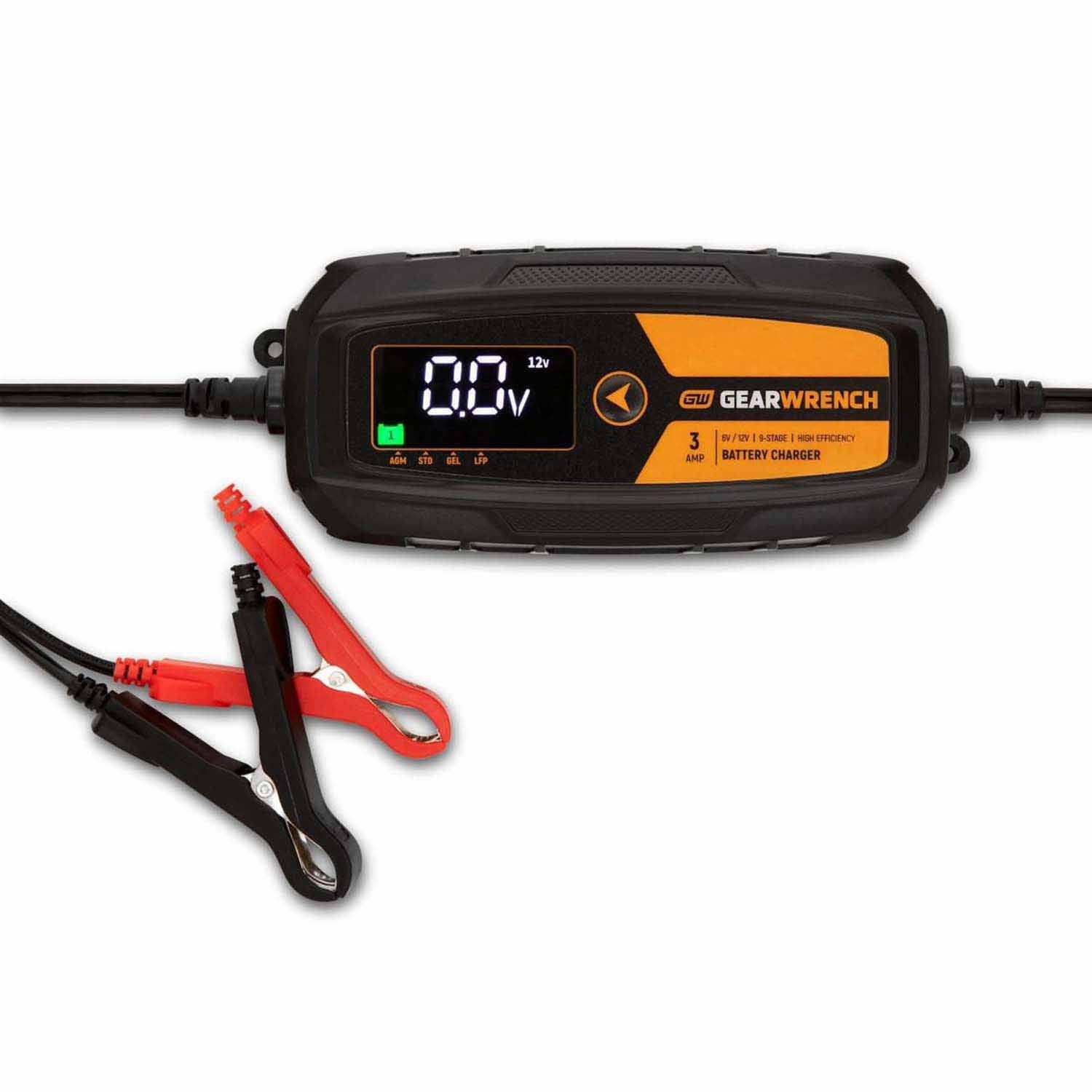 GearWrench GWBC030 3A 6V/12V Battery Charger and Maintainer - 2