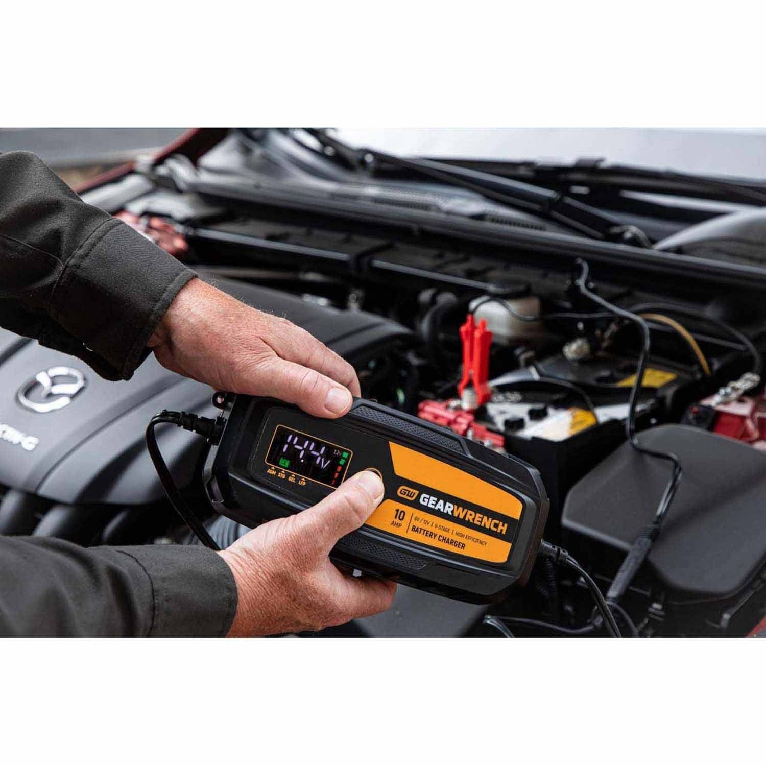 GearWrench GWBC100 10A 6V/12V Battery Charger and Maintainer - 7