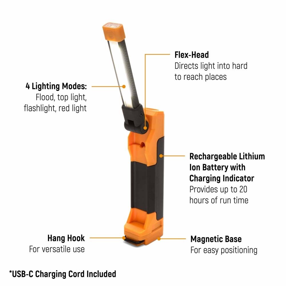 GearWrench GWFL85 8-1/2" Flex Head Rechargeable Light - 2