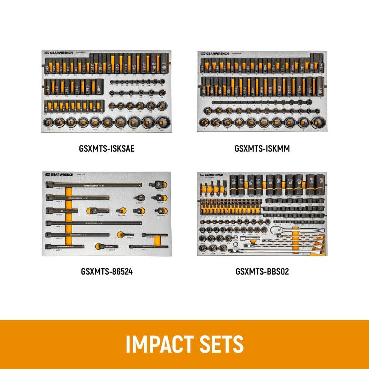 GearWrench MEGAMOD1331 MEGAMOD Mechanics Tool Set with Modular Foam Tr
