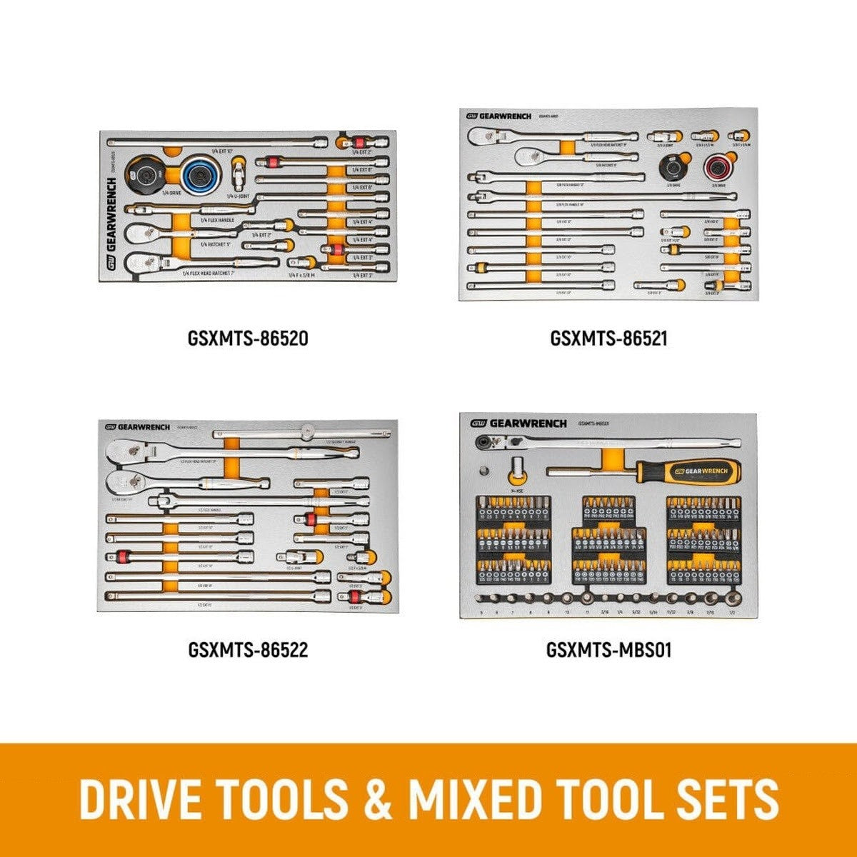 GearWrench MEGAMOD1858 1858 Piece Mechanics Tool Set with Modular Foam