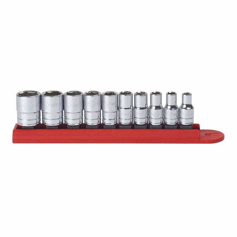 Gearwrench 80303 10 Pc. 1/4" Drive 6 Point Standard SAE Socket Set