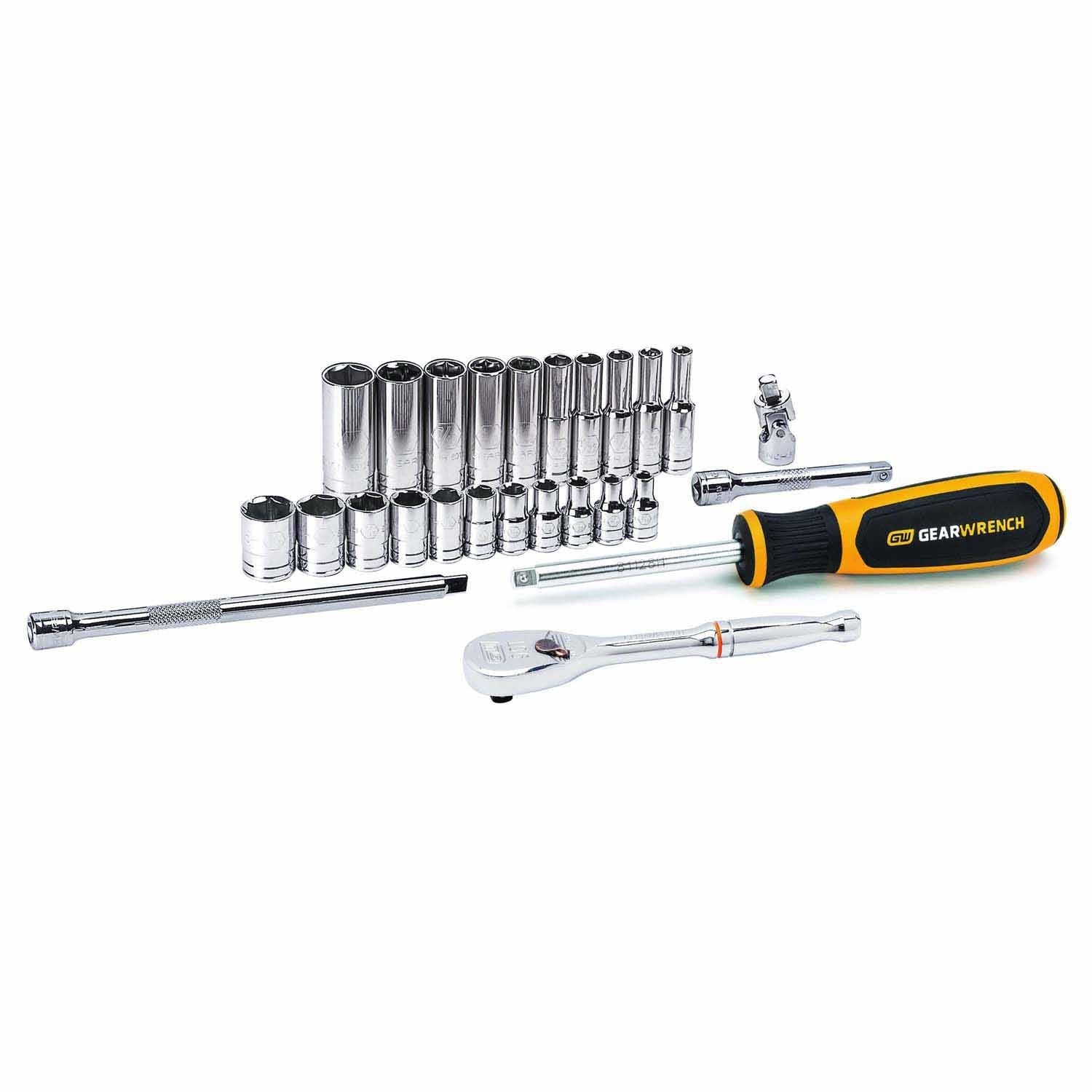 Gearwrench 80312DD 26 Pc. 1/4" Drive 6 Point Standard SAE Mechanics Tool Set