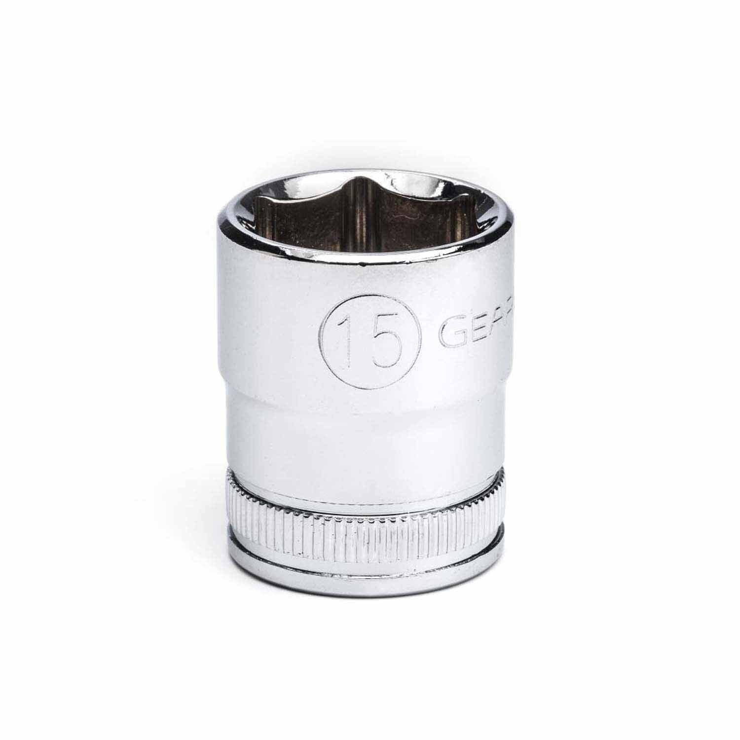 Gearwrench 80383 3/8" Drive 6 Point Standard Metric Socket 15mm