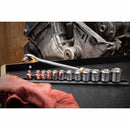 Gearwrench 80553 13 Pc. 3/8" Drive 6 Point Standard SAE Socket Set - 4