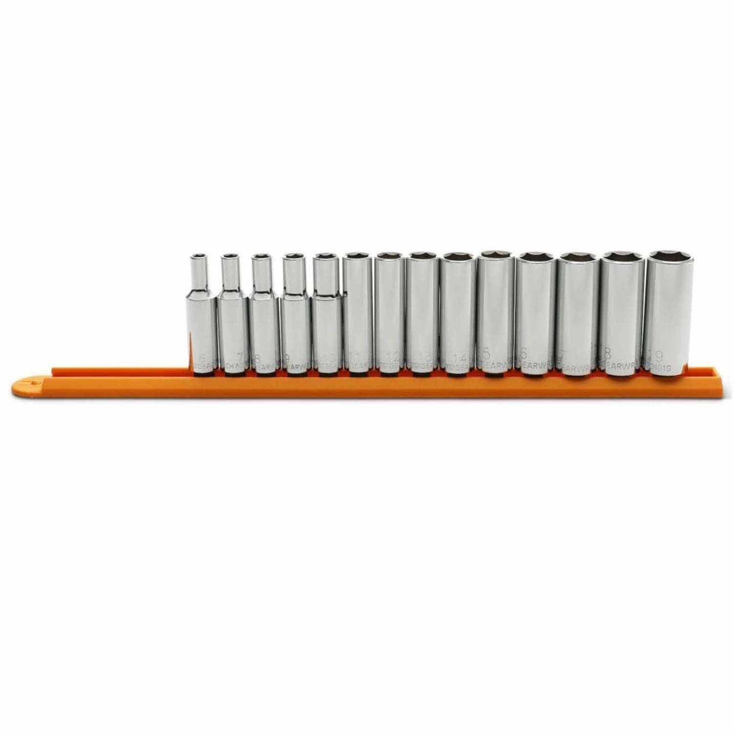 Gearwrench 80554 14 Pc. 3/8" Drive 6 Point Deep Metric Socket Set