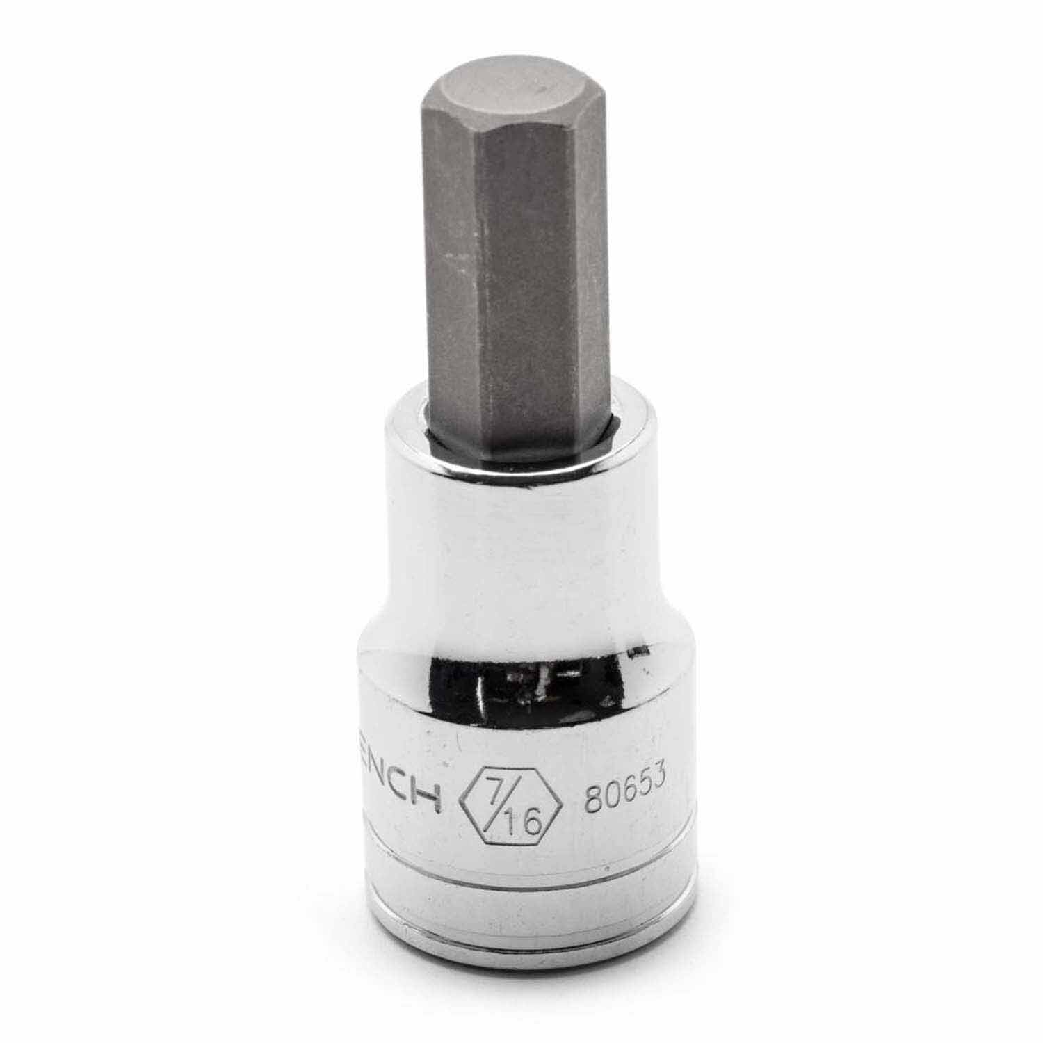 Gearwrench 80653 1/2" Drive Hex Bit SAE Socket 7/16"