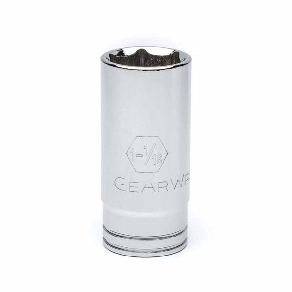 Gearwrench 80675 1/2" Drive 6 Point Deep SAE Socket 1-1/16"