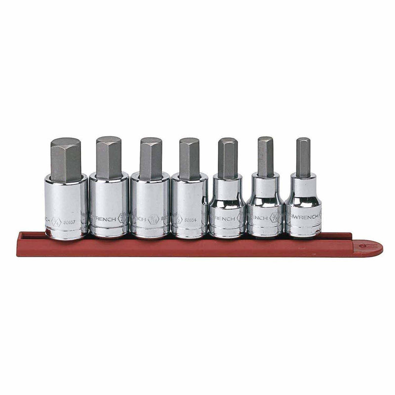 Gearwrench 80721 7 Pc. 1/2" Drive Hex Bit SAE Socket Set
