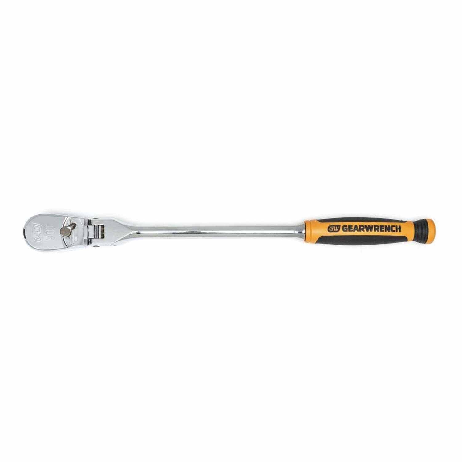 Gearwrench 81210T 3/8" Drive 90-Tooth Dual Material Flex Head Teardrop Ratchet