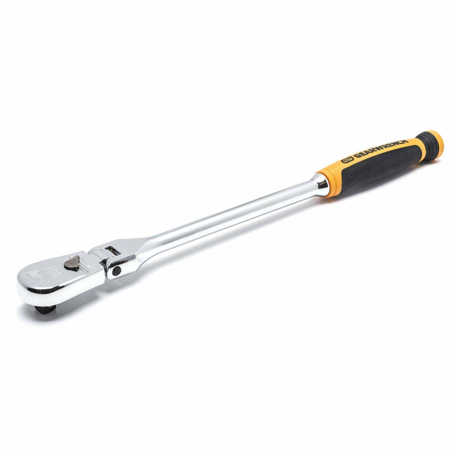 Gearwrench 81210T 3/8" Drive 90-Tooth Dual Material Flex Head Teardrop Ratchet - 3