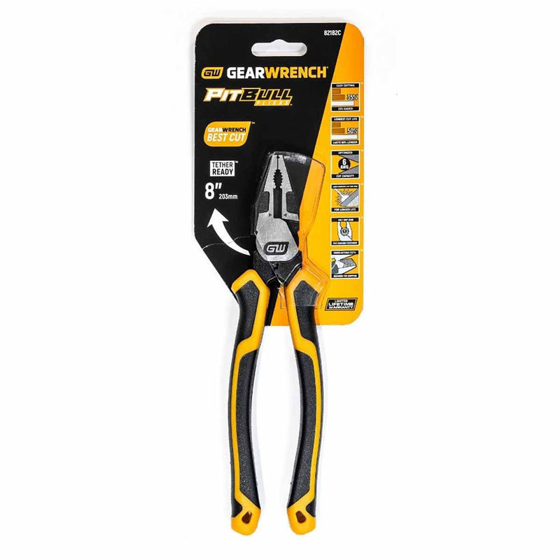 GearWrench 82182C 8" Pitbull Dual Material Universal Cutting Pliers - 2