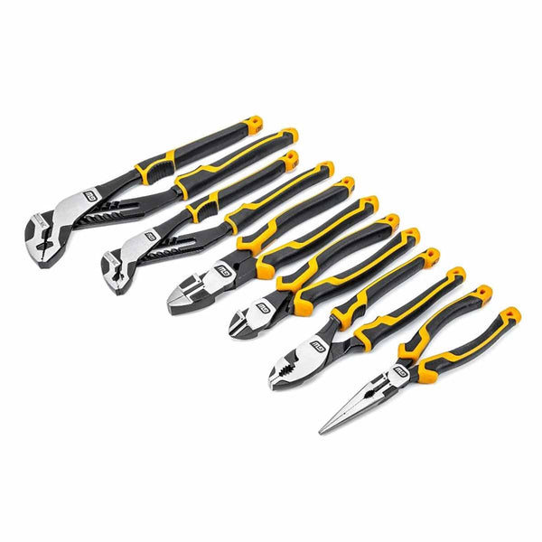 GearWrench 82204C 6 Pc. Pitbull Dual Material Mixed Plier Set