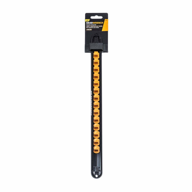 Gearwrench 83127 3/8" Drive Magnetic Socket Rail Includes 14 Clips - 3