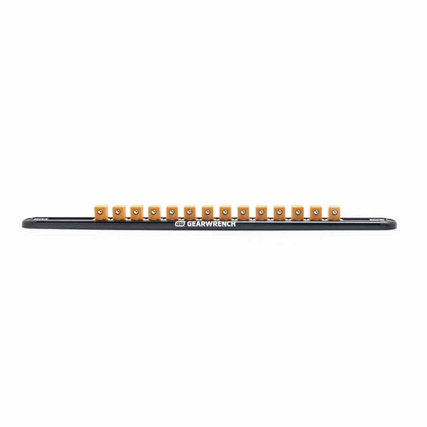 Gearwrench 83128 1/2" Drive Magnetic Socket Rail with 14 Clips