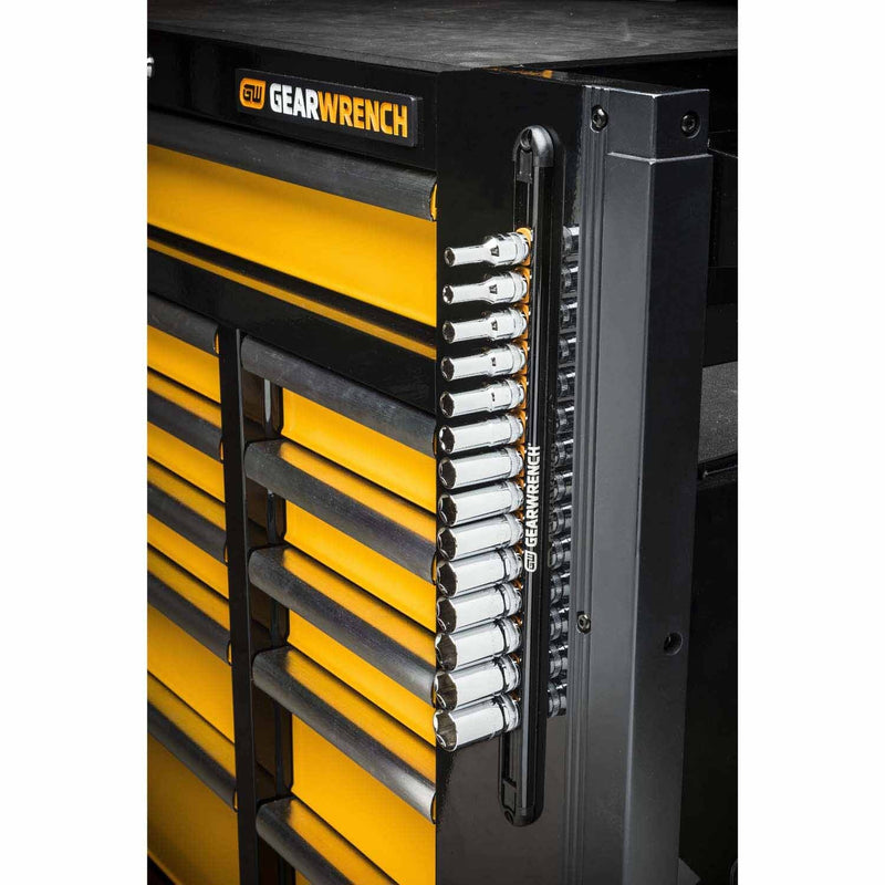 Gearwrench 83128 1/2" Drive Magnetic Socket Rail with 14 Clips - 5