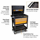 Gearwrench 83168 33" 4 Drawer Black & Orange Utility Cart - 2