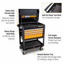 Gearwrench 83168 33" 4 Drawer Black & Orange Utility Cart - 2