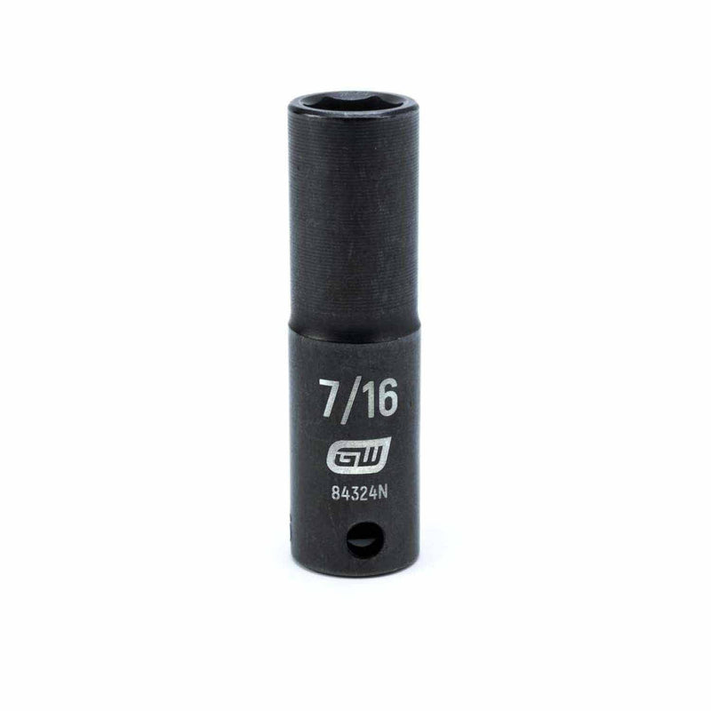 Gearwrench 84324N 3/8" Drive 6 Point Deep Impact SAE Socket 7/16"
