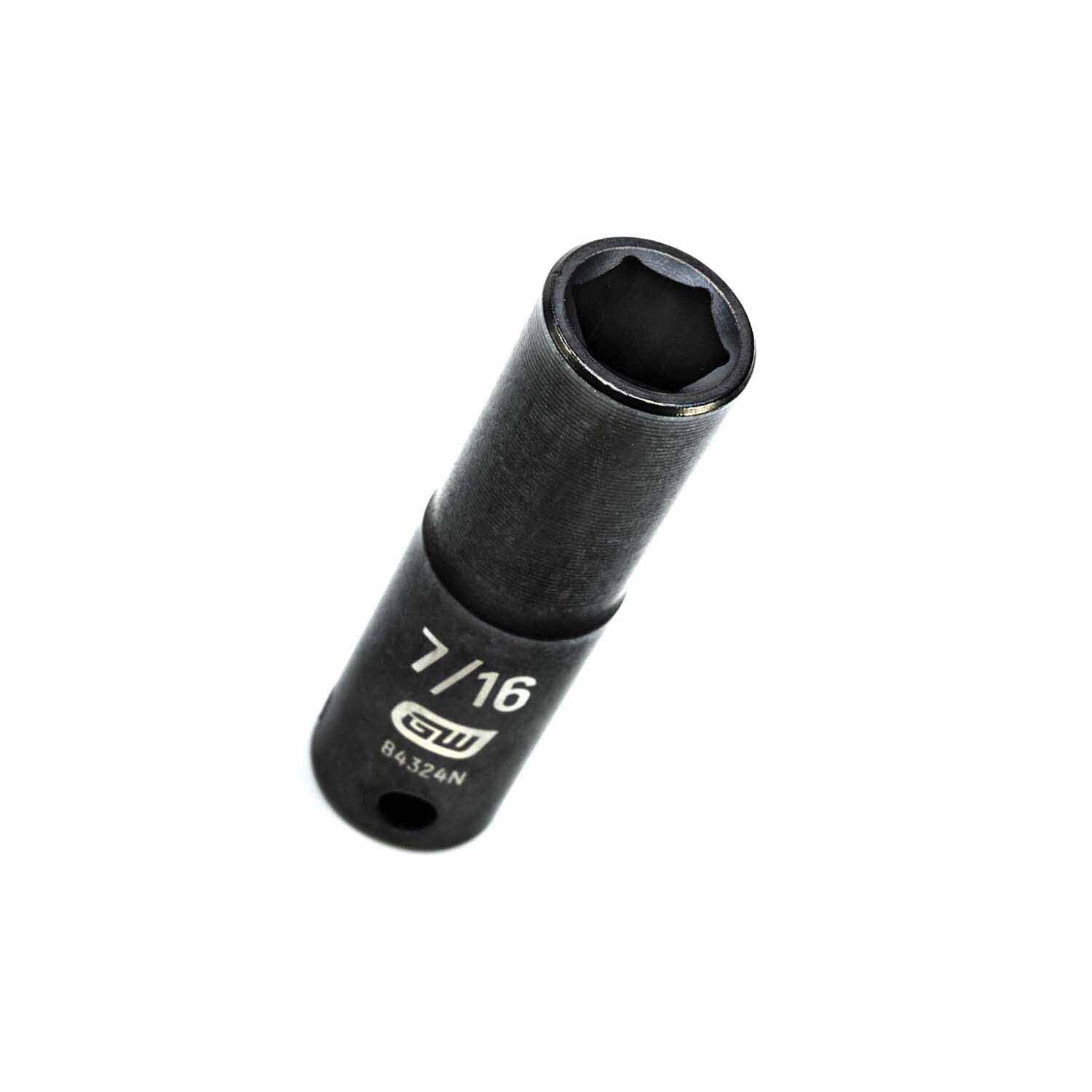Gearwrench 84324N 3/8" Drive 6 Point Deep Impact SAE Socket 7/16" - 2