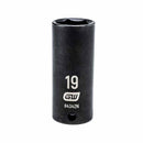 Gearwrench 84342N 3/8" Drive 6 Point Deep Impact Metric Socket 19mm