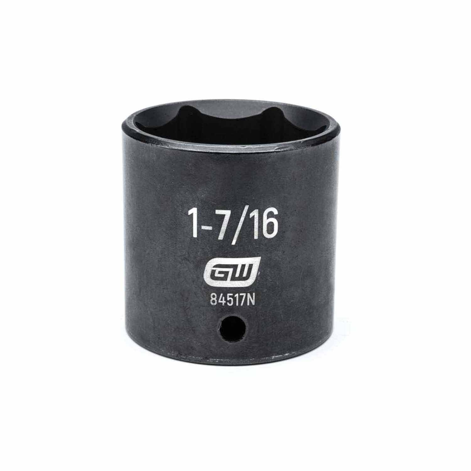 Gearwrench 84517N 1/2" Drive 6 Point Standard Impact SAE Socket 1-7/16"