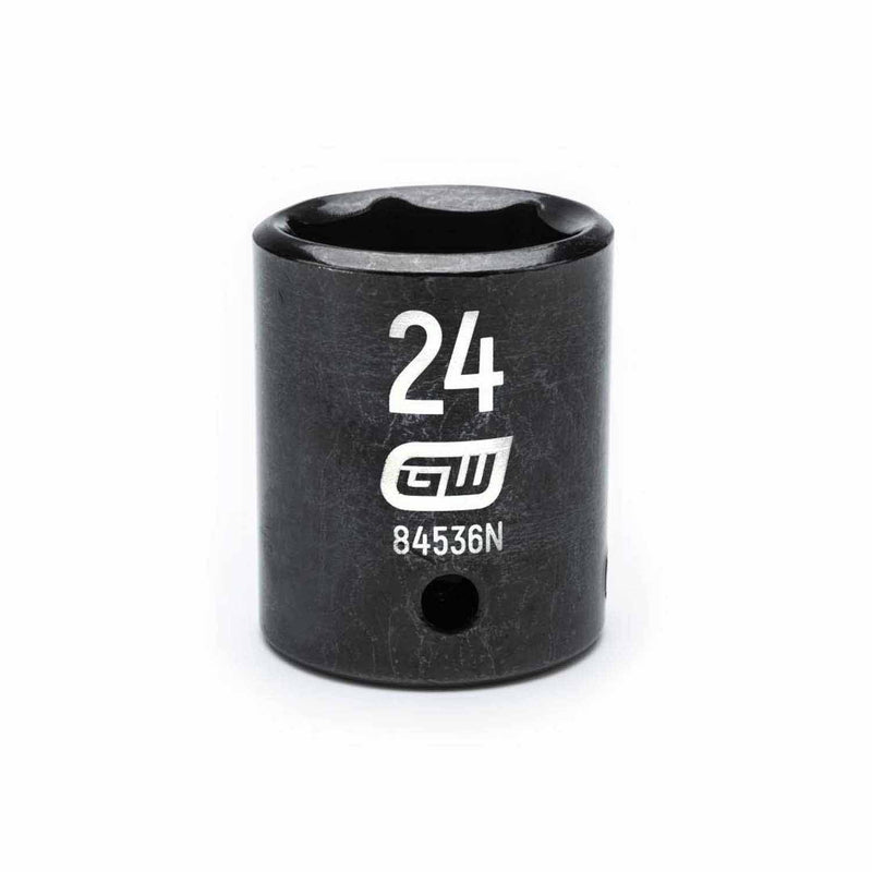 Gearwrench 84536N 1/2" Drive 6 Point Standard Impact Metric Socket 24mm