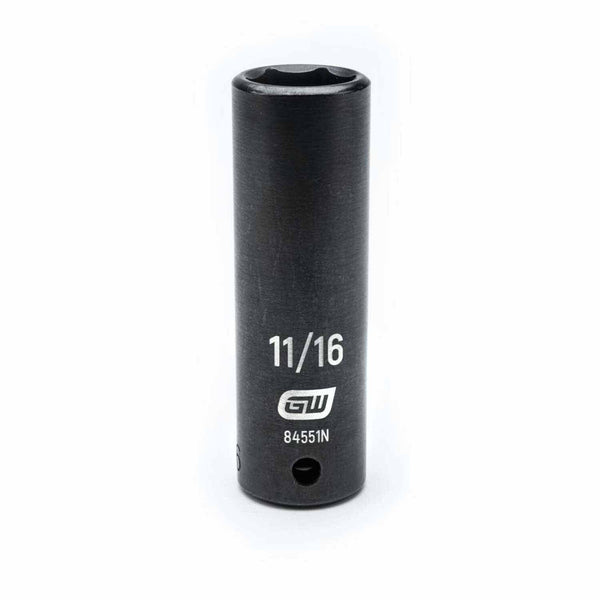 Gearwrench 84551N 1/2" Drive 6 Point Deep Impact SAE Socket 11/16"