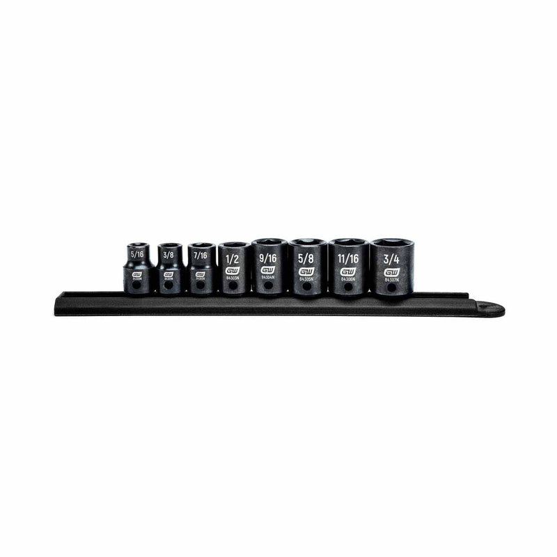 Gearwrench 84910N 8 Pc. 3/8" Drive 6 Point Standard Impact SAE Socket Set