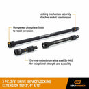 Gearwrench 84927N 3 Pc. 3/8" Drive Impact Locking Extension Set (3", 6" & 12") - 2