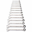 GearWrench 86959 14 Pc. 90-Tooth 12 Point SAE Combination Ratcheting Wrench Set - 5