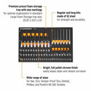 Gearwrench GWMSBSKCBSAE 88 Piece 1/4”, 3/8”, 1/2” Drive SAE Bit Socket Set in Foam Storage Tray - 2