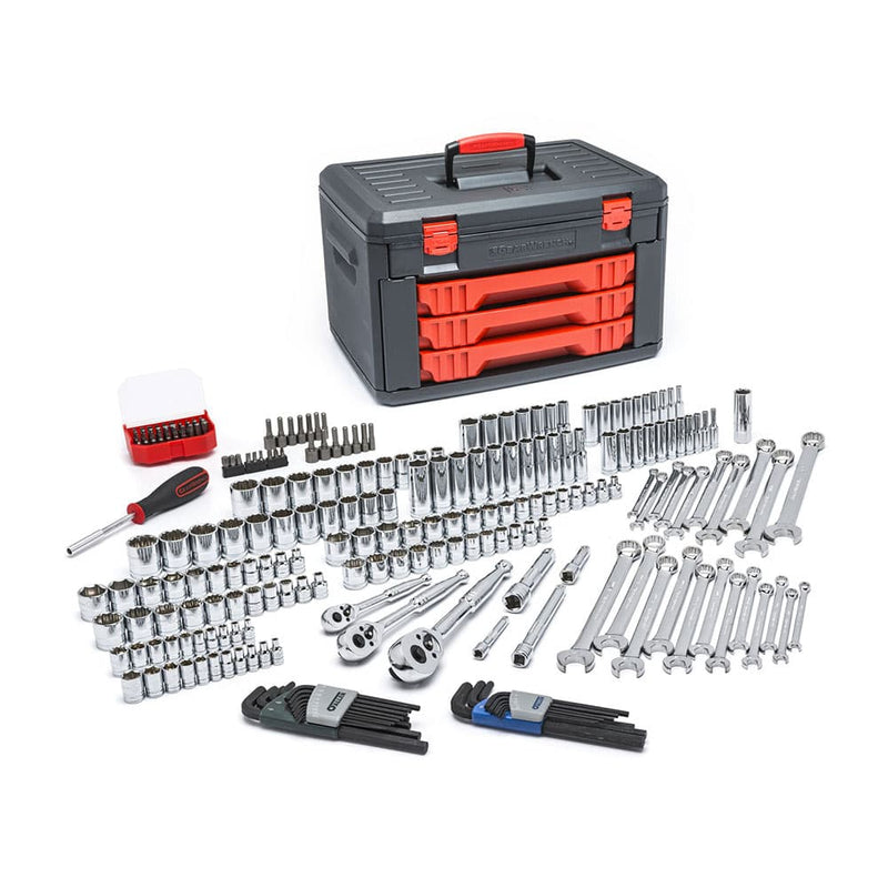 GearWrench 80940 219 Pc. Mechanics Tool Set in 3 Drawer Storage Box