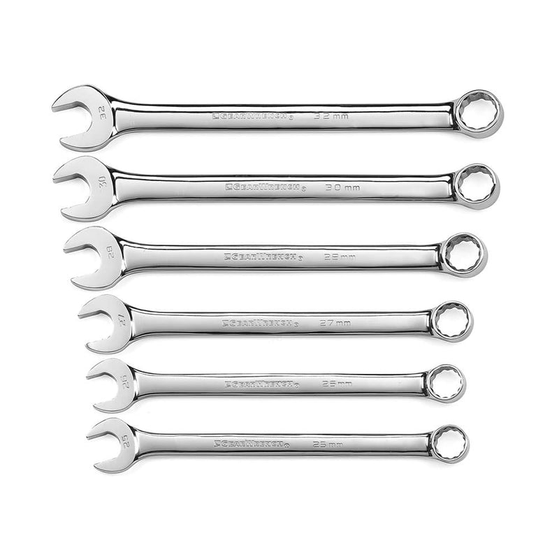 GearWrench 81922 6 Pc. Metric 12 Point Long Pattern Combination Wrench Set