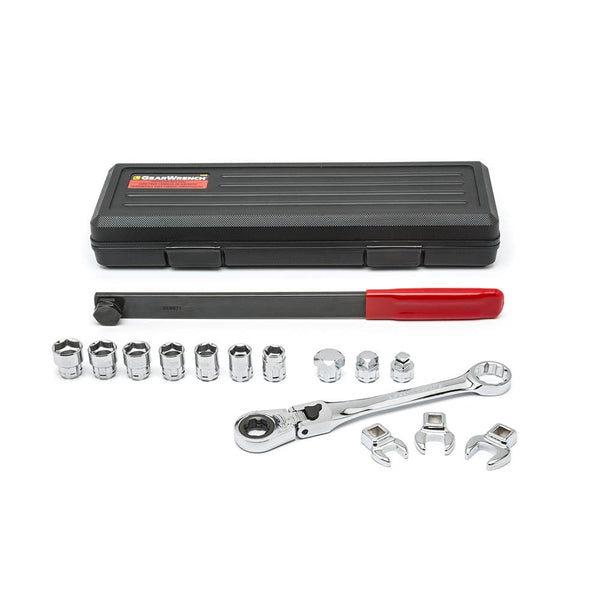 GearWrench 89000 15 Pc. Serpentine Belt Tool Set with Locking Flex Head Ratcheting Wrench