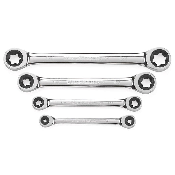 GearWrench 9224D 4 Pc. Double Box Ratcheting E-Torx Wrench Set