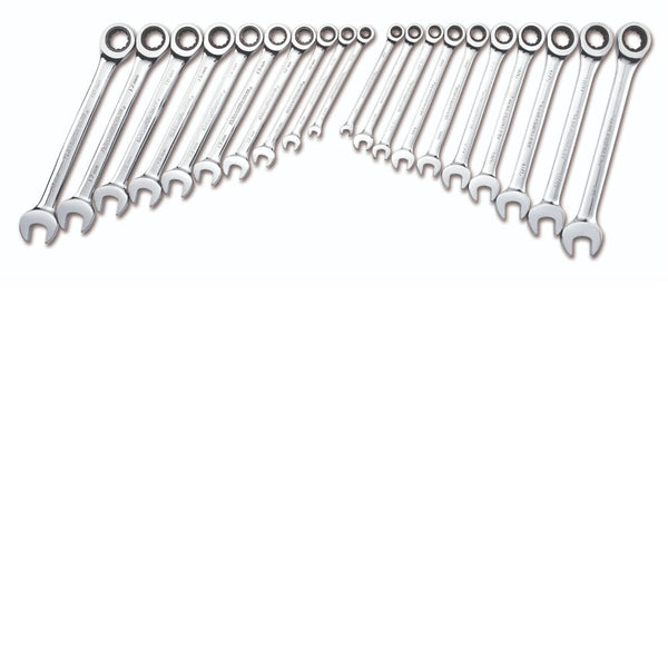 GearWrench 35720-06 20-Piece Set 12-Point Standard (SAE) and Metric Combination Ratchet Wrench Set