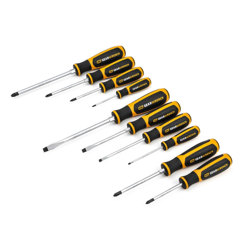 GearWrench 80060H 10 Pc. Phillips/Slotted/Pozidriv Dual Material Screwdriver Set
