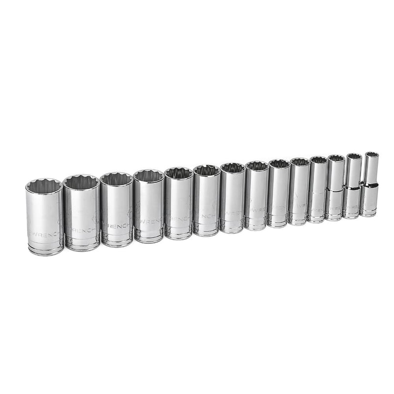 GearWrench 80732 14 Pc. 1/2" Drive 12 Point Deep SAE Socket Set