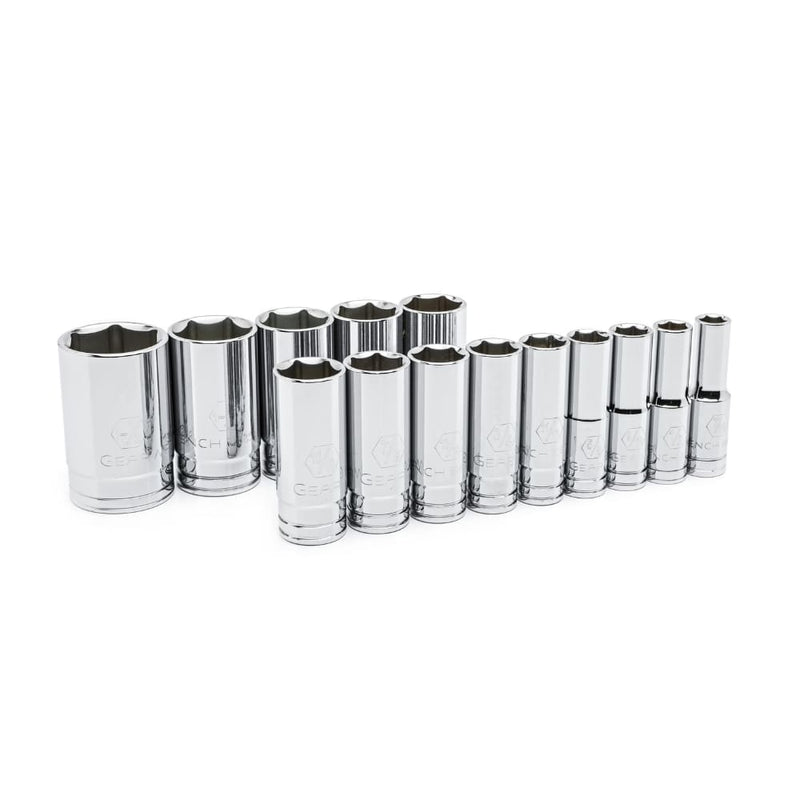 GearWrench 80733 14 Pc. 1/2" Drive 6 Point Deep SAE Socket Set