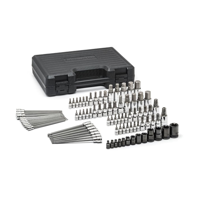 1/4 3/8 and 1/2 Square Drive Socket Set with Combination  Wrenches/Screwdriver Bits, BAHCO