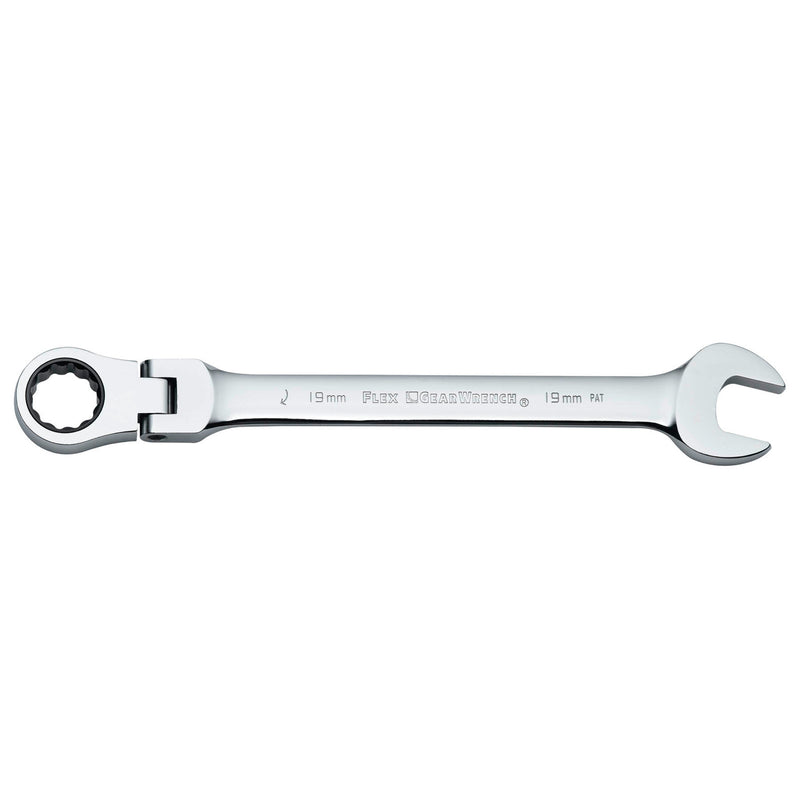 GearWrench 9919D 19mm Flex Head Combination Ratcheting Wrench