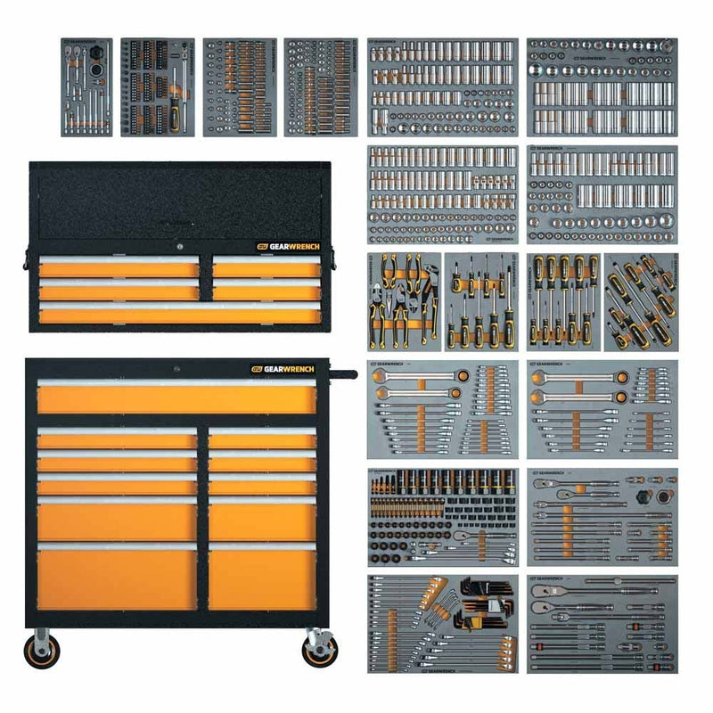 GearWrench MEGAMOD873 873-Piece Master Technician Set in Modular Trays with Storage